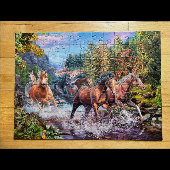 Ravensburger Rushing River Horses 100-piece jigsaw puzzle đź§© - Picture 2 of 3